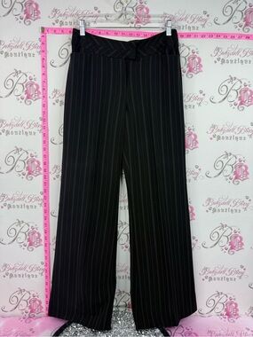 Reitmans pants y2k Wide-Leg Pinstripe Pants - Black